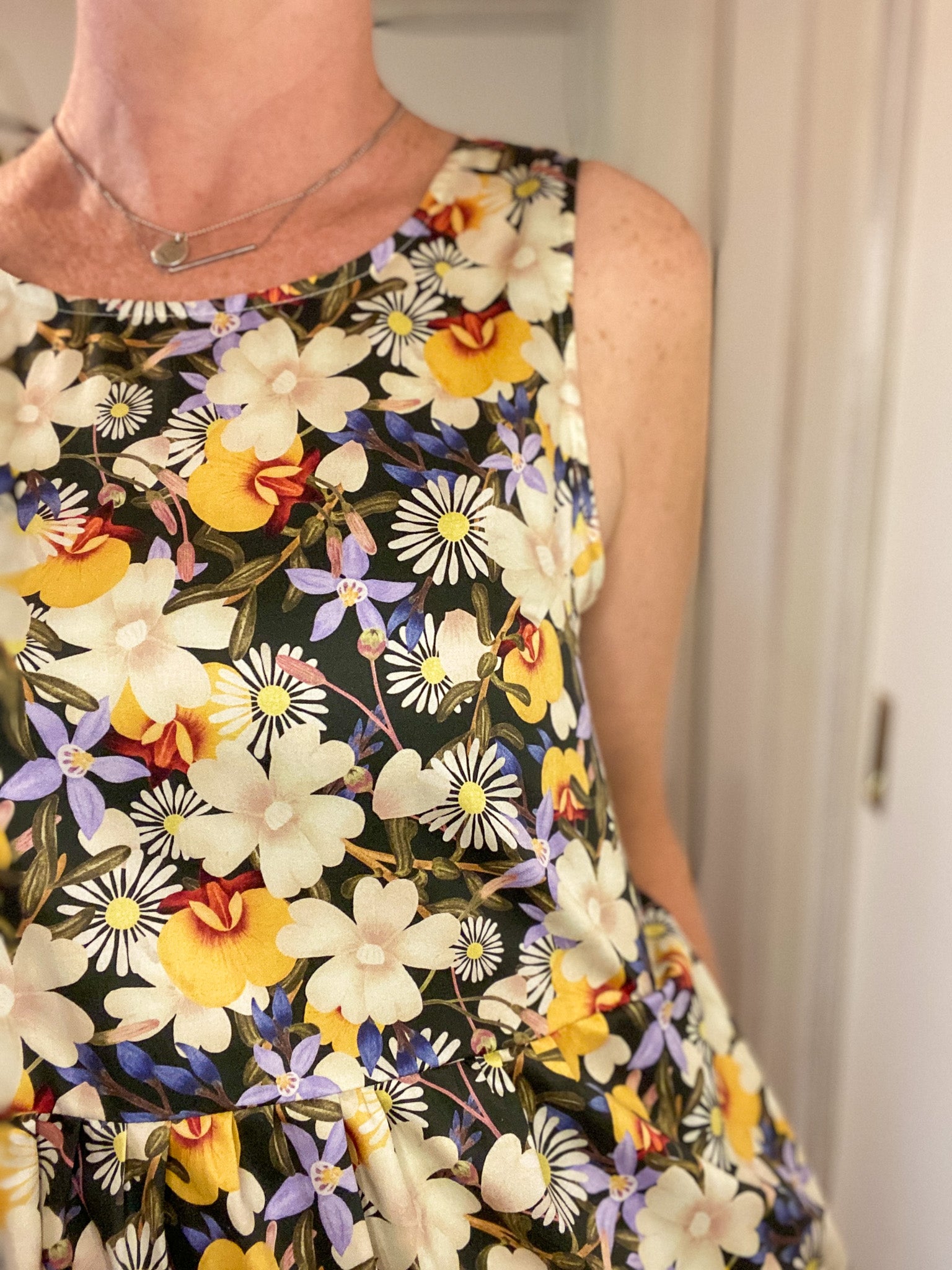 Sleeveless tiered dress