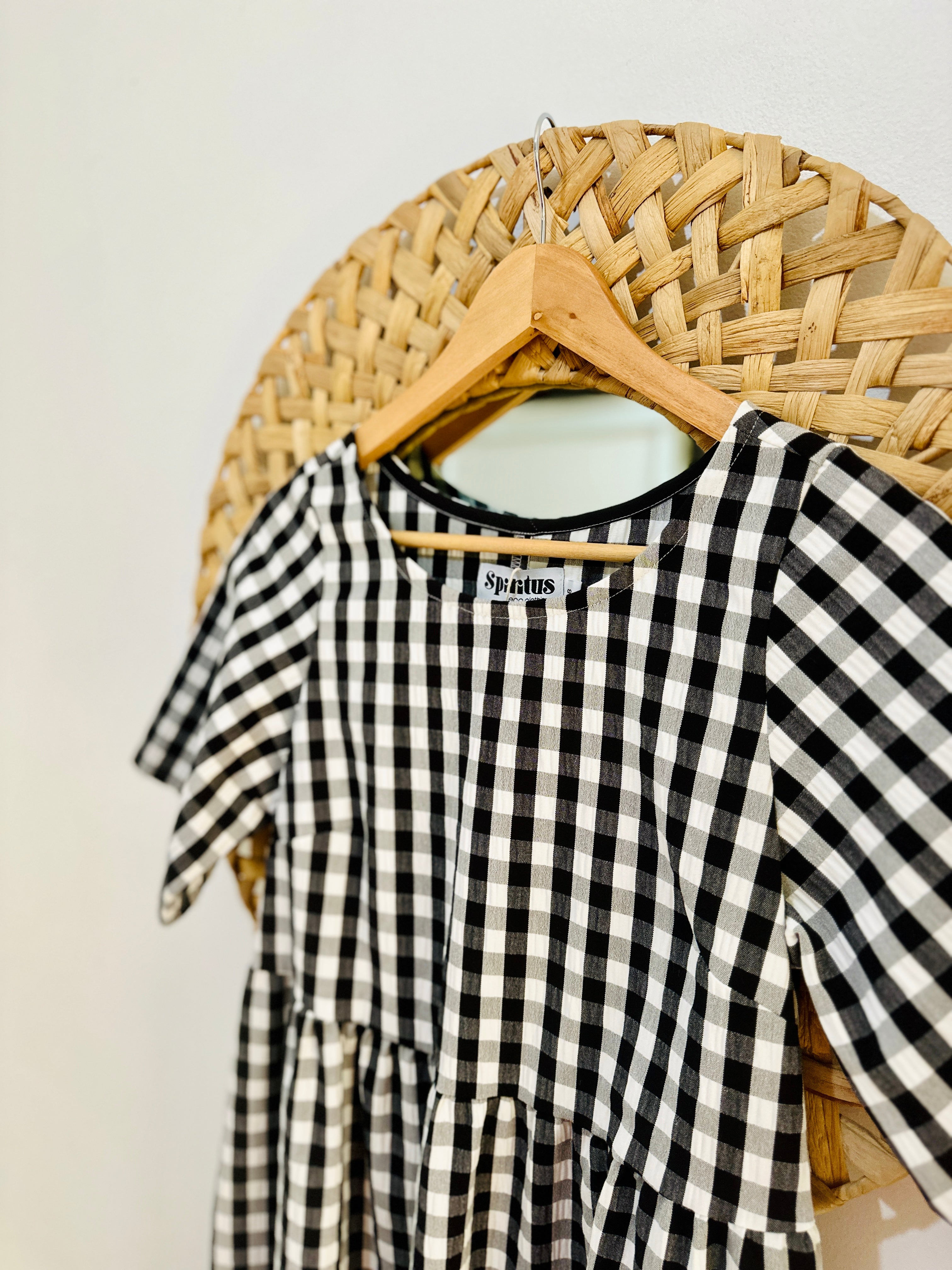 SAMPLE Shift Dress Gingham - one only available SIZE 8