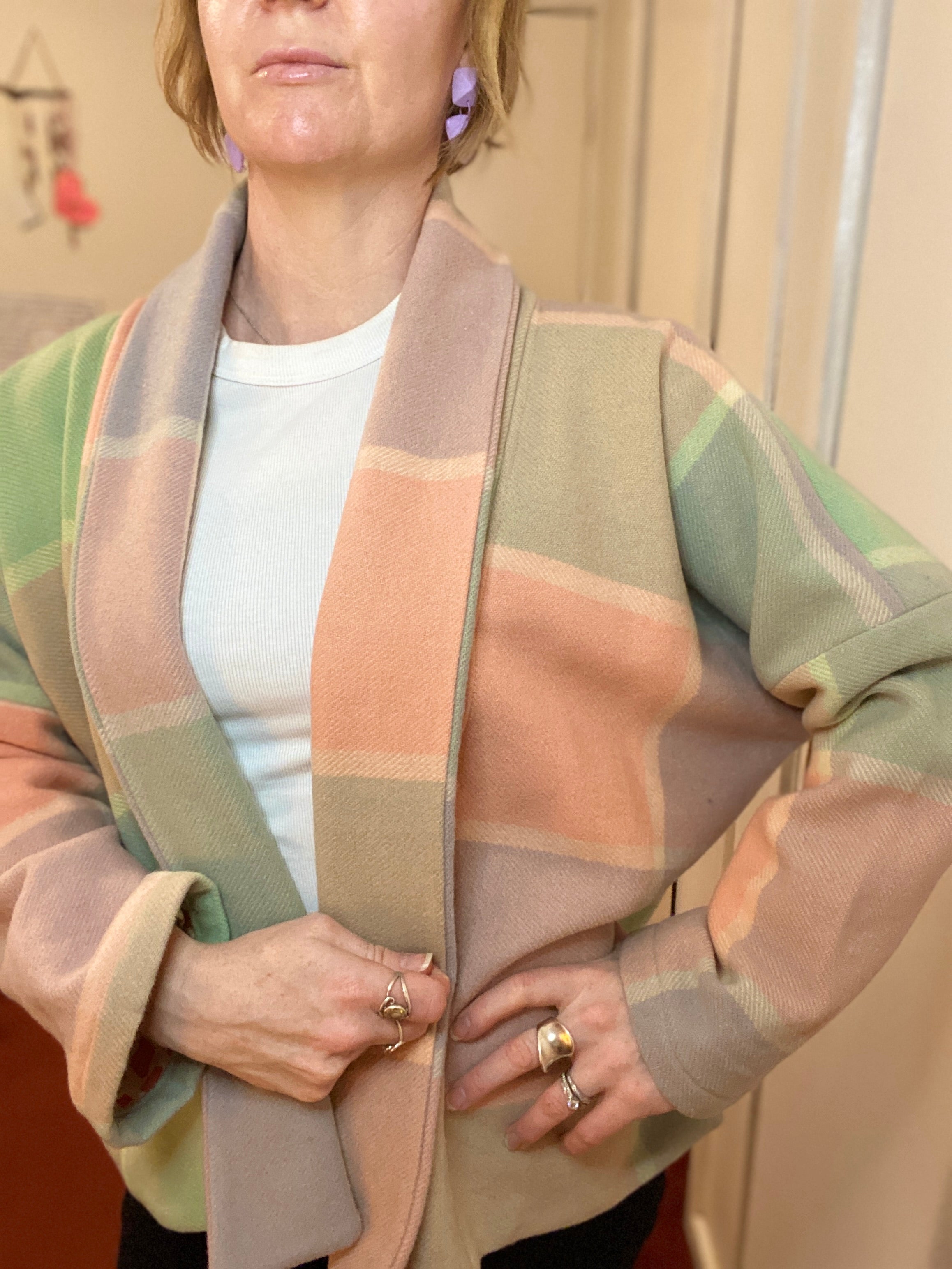 Whispering Wool Blanket Jacket- Vintage