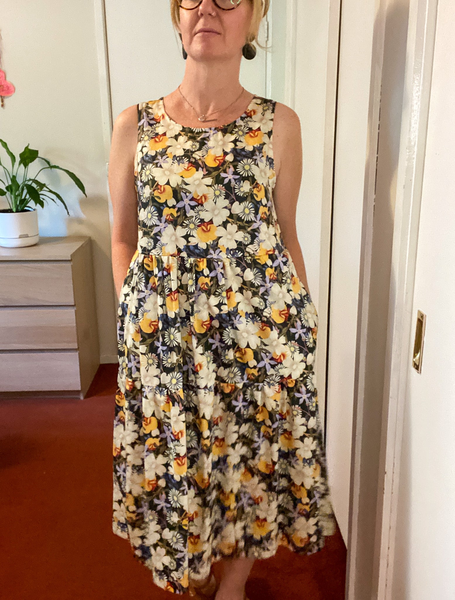 Sleeveless tiered dress
