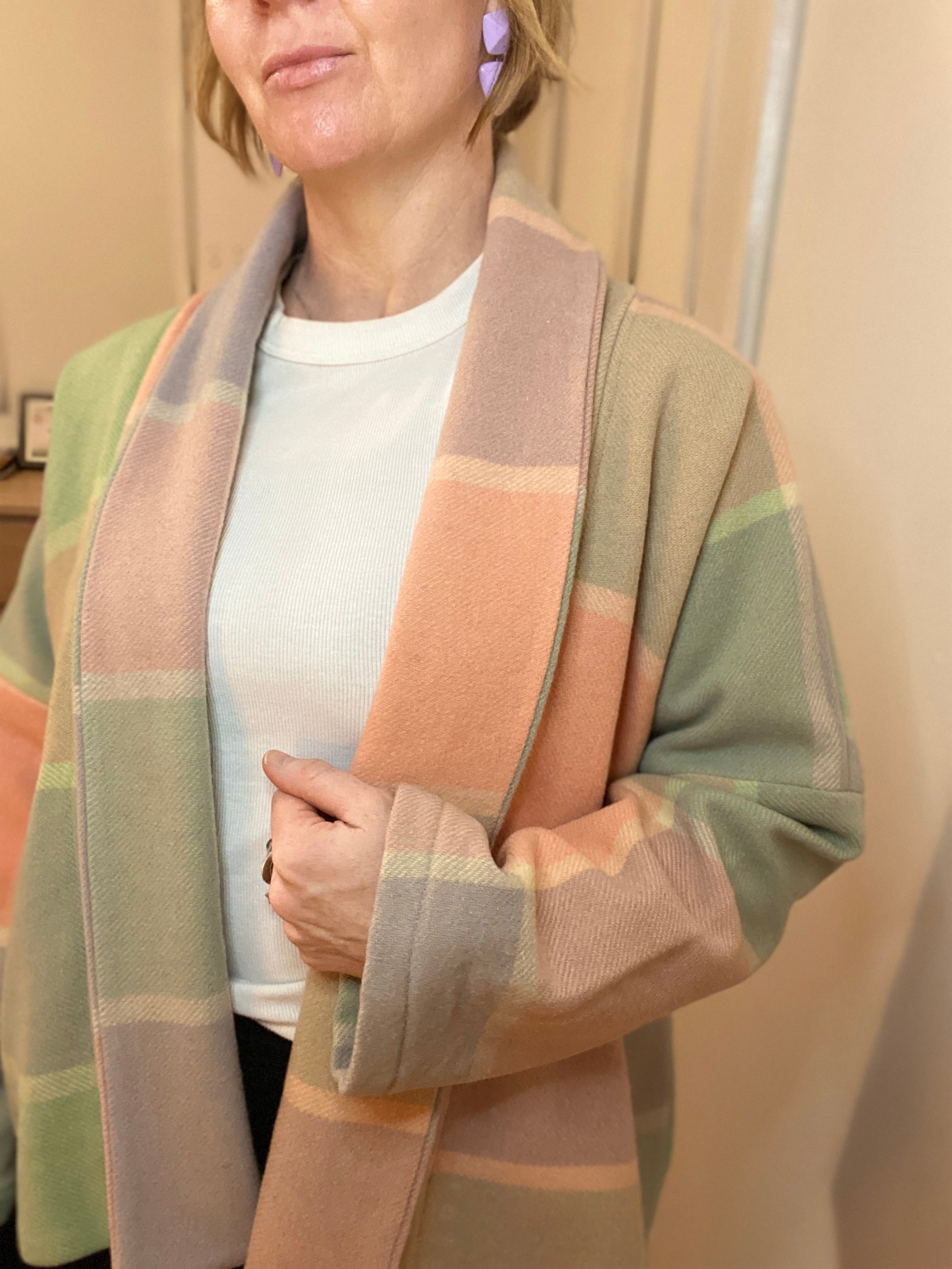 Whispering Wool Blanket Jacket- Vintage