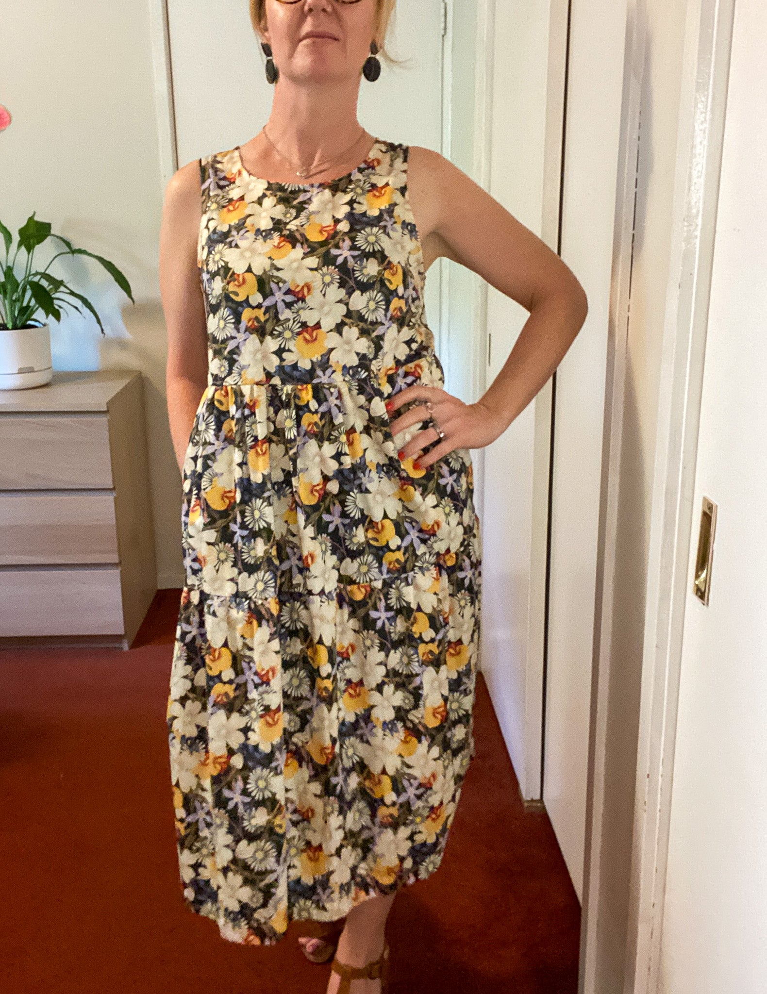 Sleeveless tiered dress