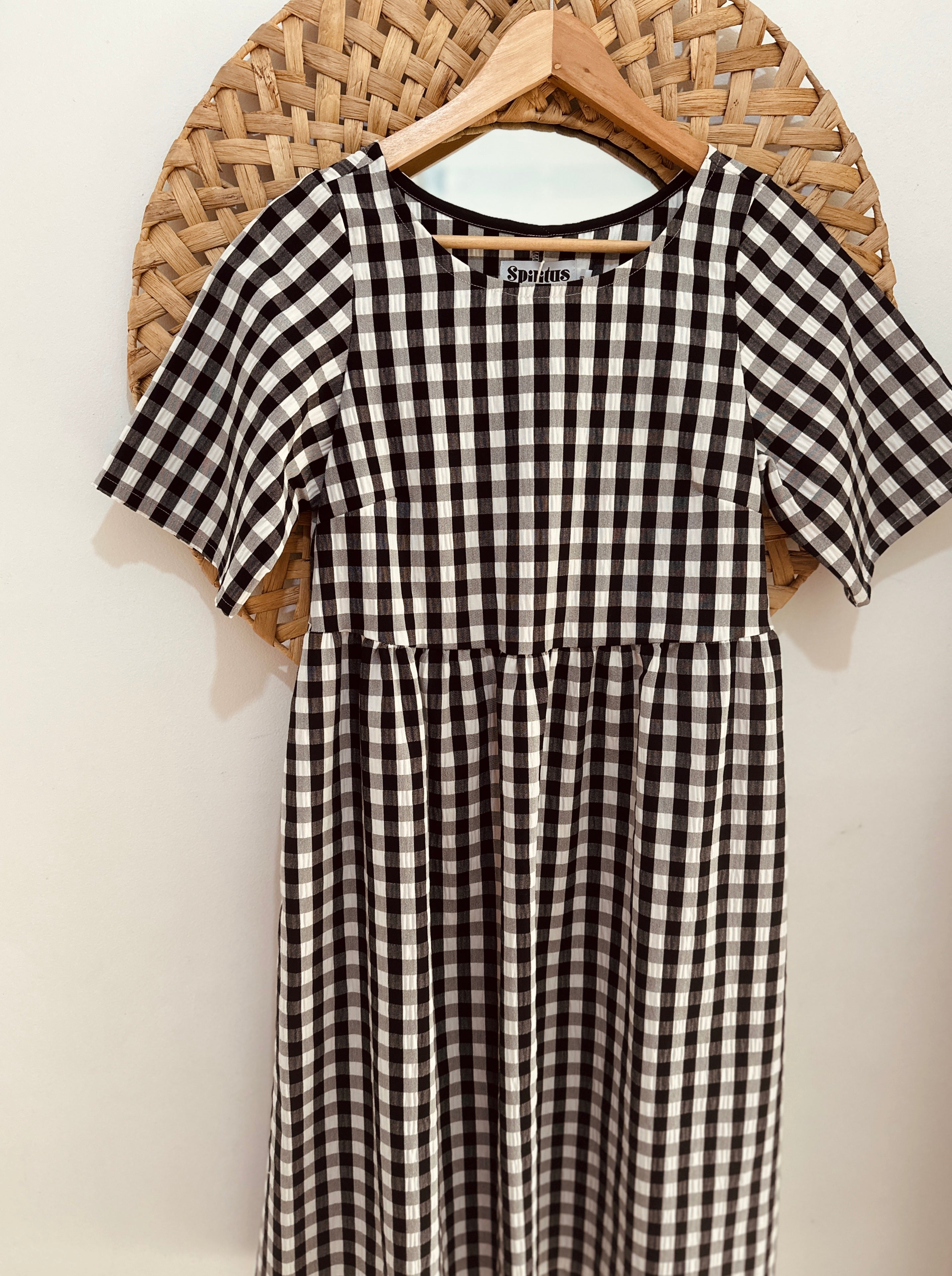 SAMPLE Shift Dress Gingham - one only available SIZE 8