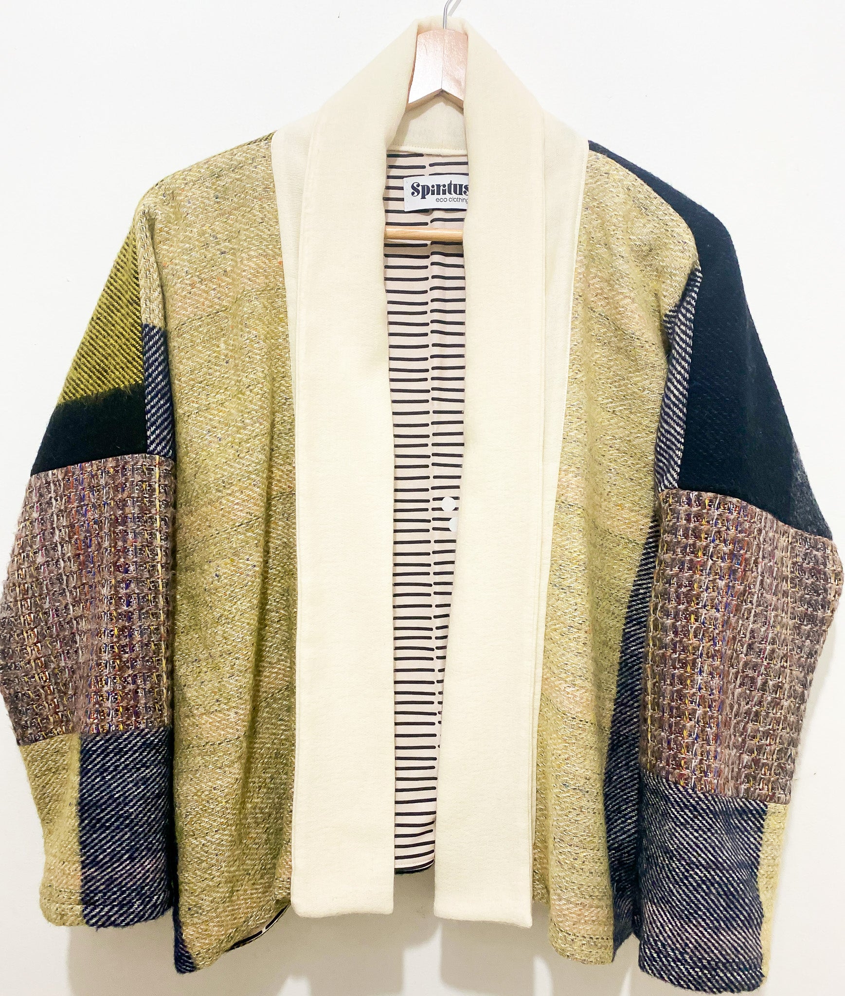 Whispering Wool Blanket Jacket- Lime