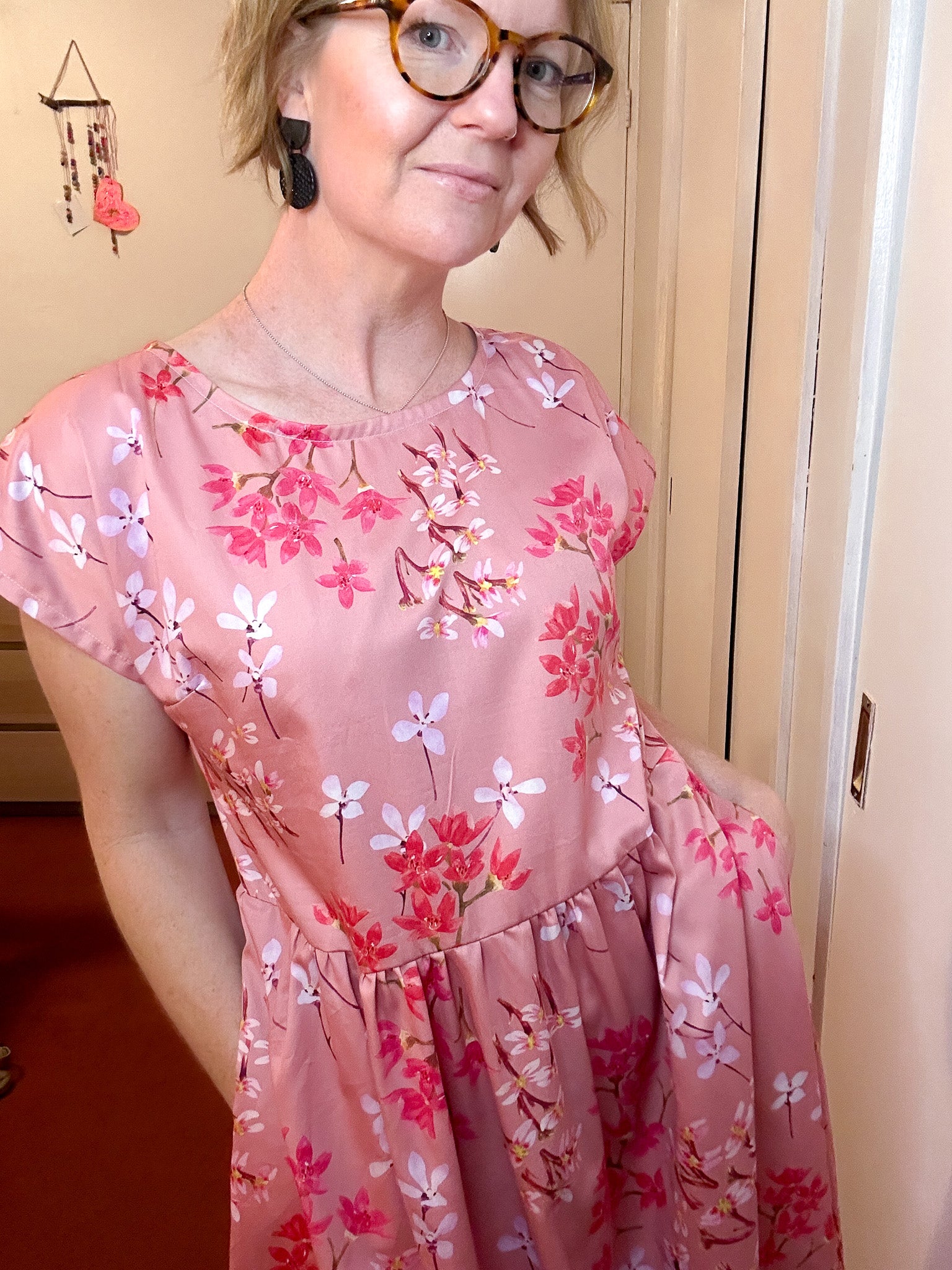 Shift dress - Organic Floral Sateen