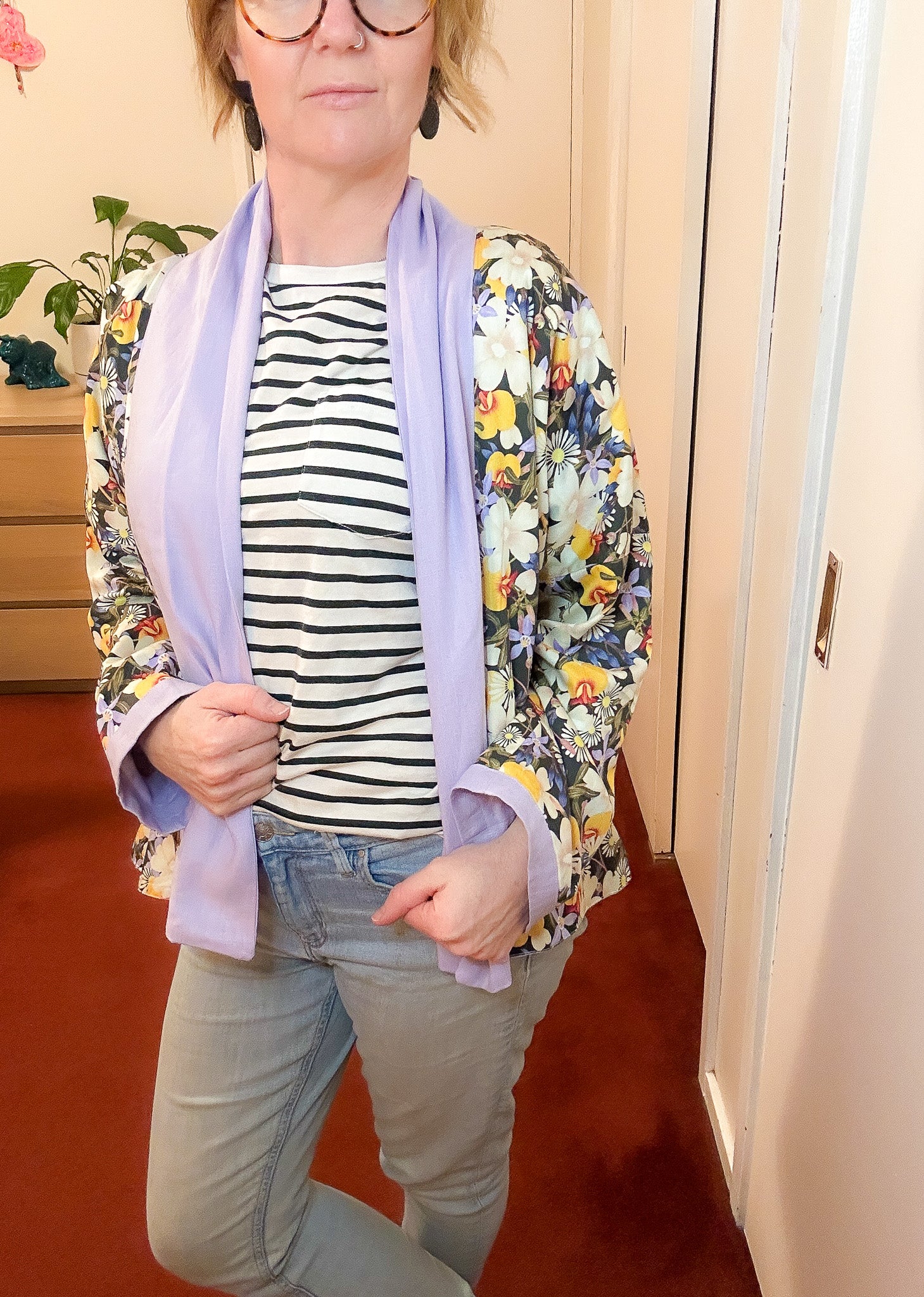 Reversible Linen Jacket w Organic Cotton Sateen