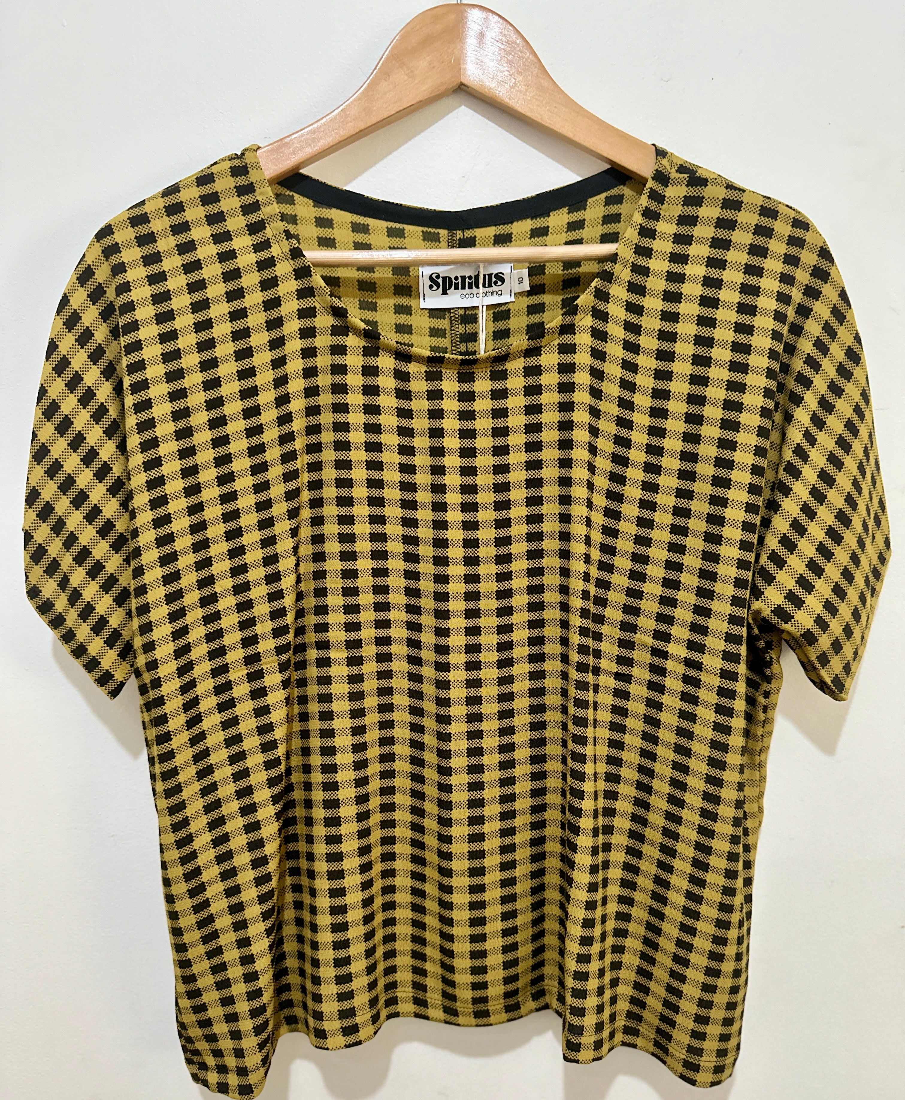 Tee Top Green Check - deadstock