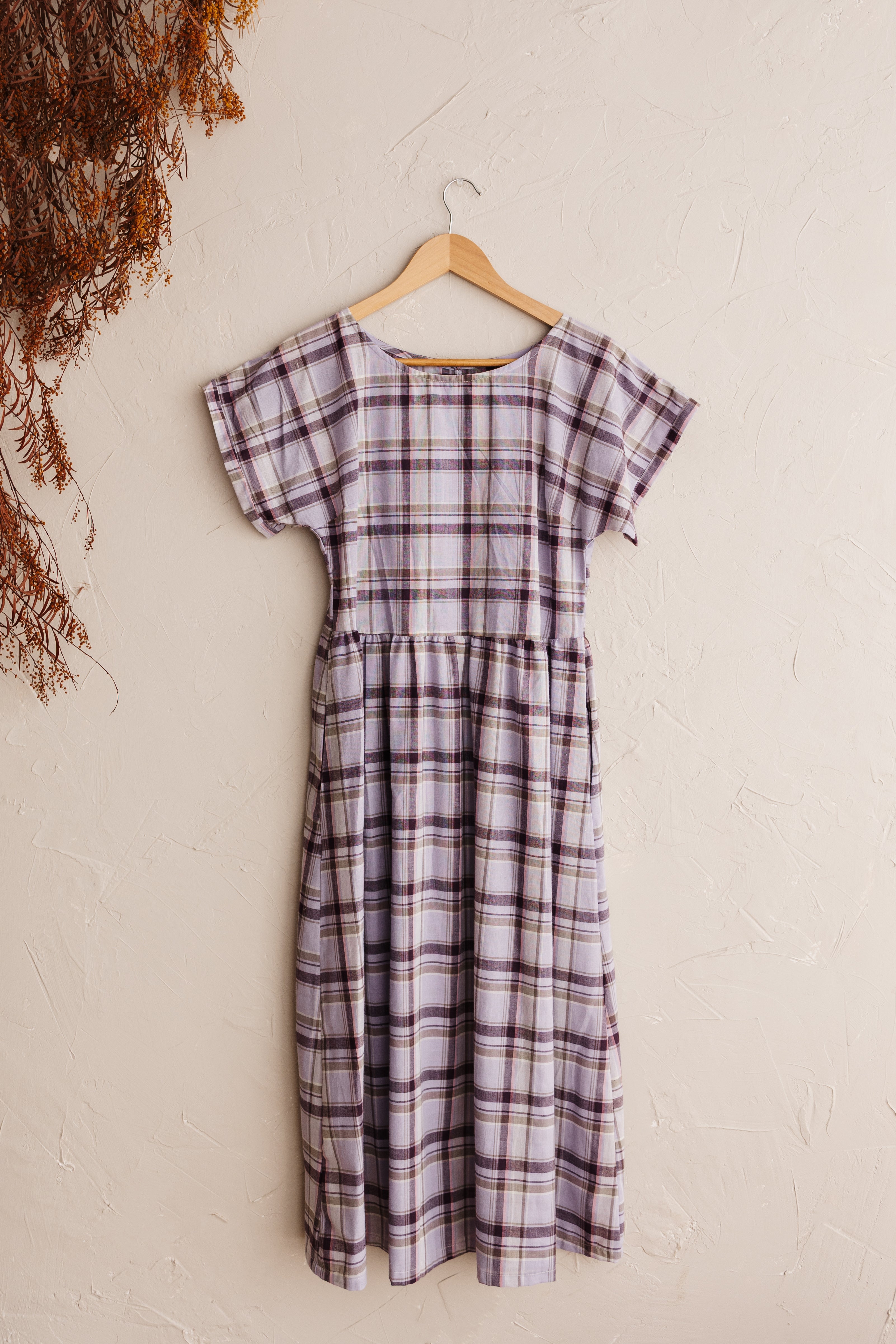 The Frankie Dress in Japanese organic cotton — a relaxed, timeless silhouette made to order. Handmade slow fashion from the Dandenong Ranges by Spiritus Eco Clothing.