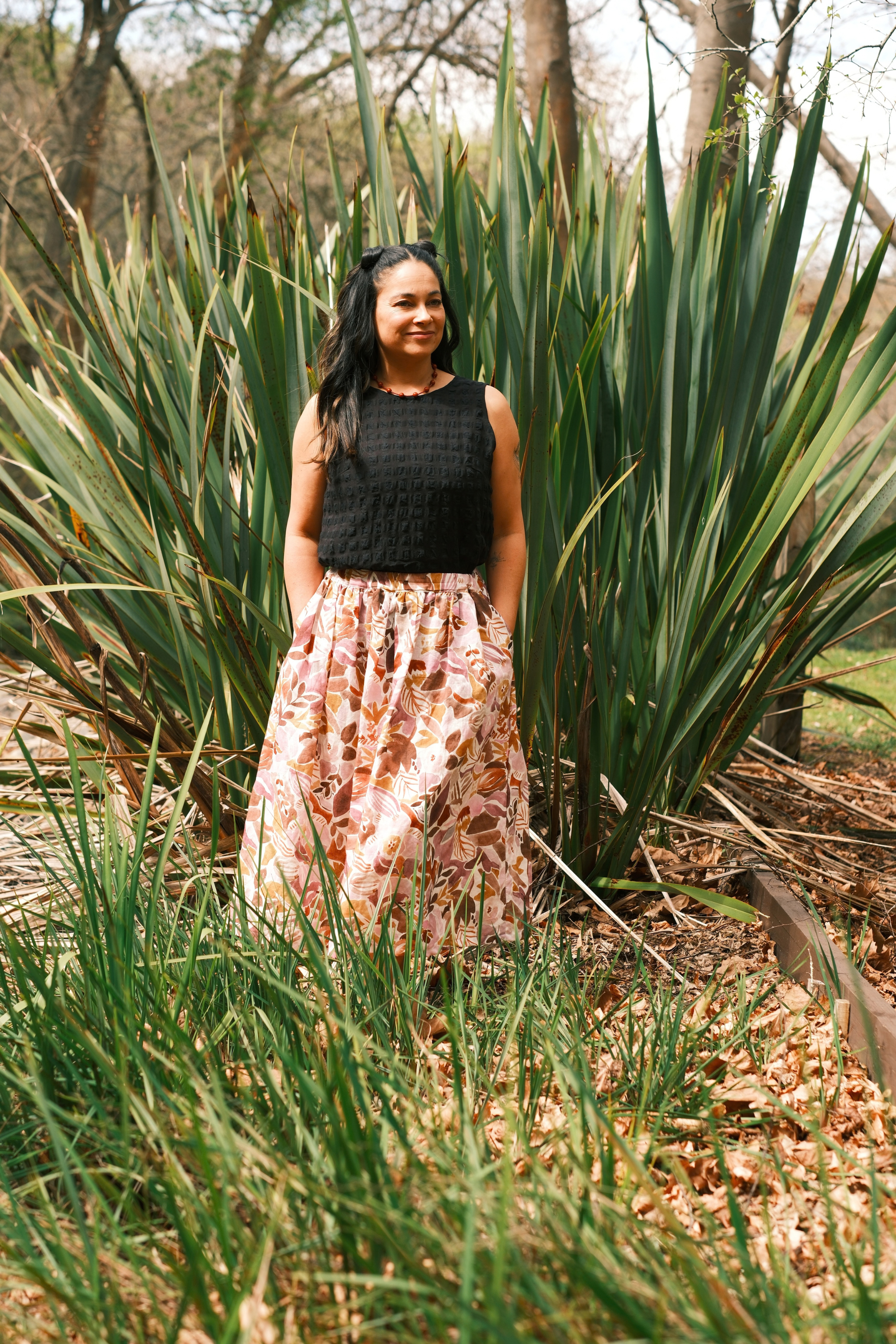 Pink Posy - Midi Skirt