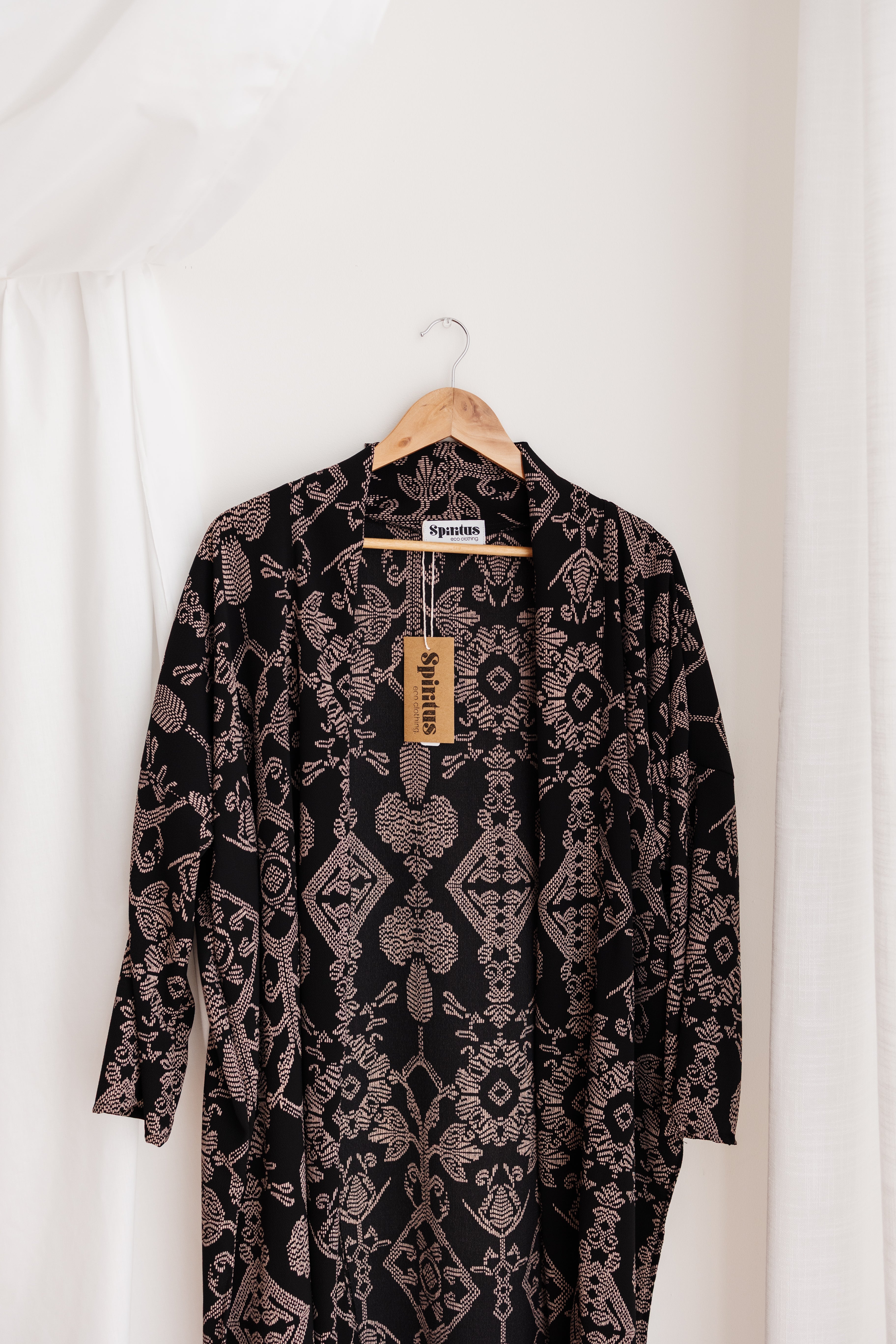 Reimagined Kimono - Dusty Pink & Black