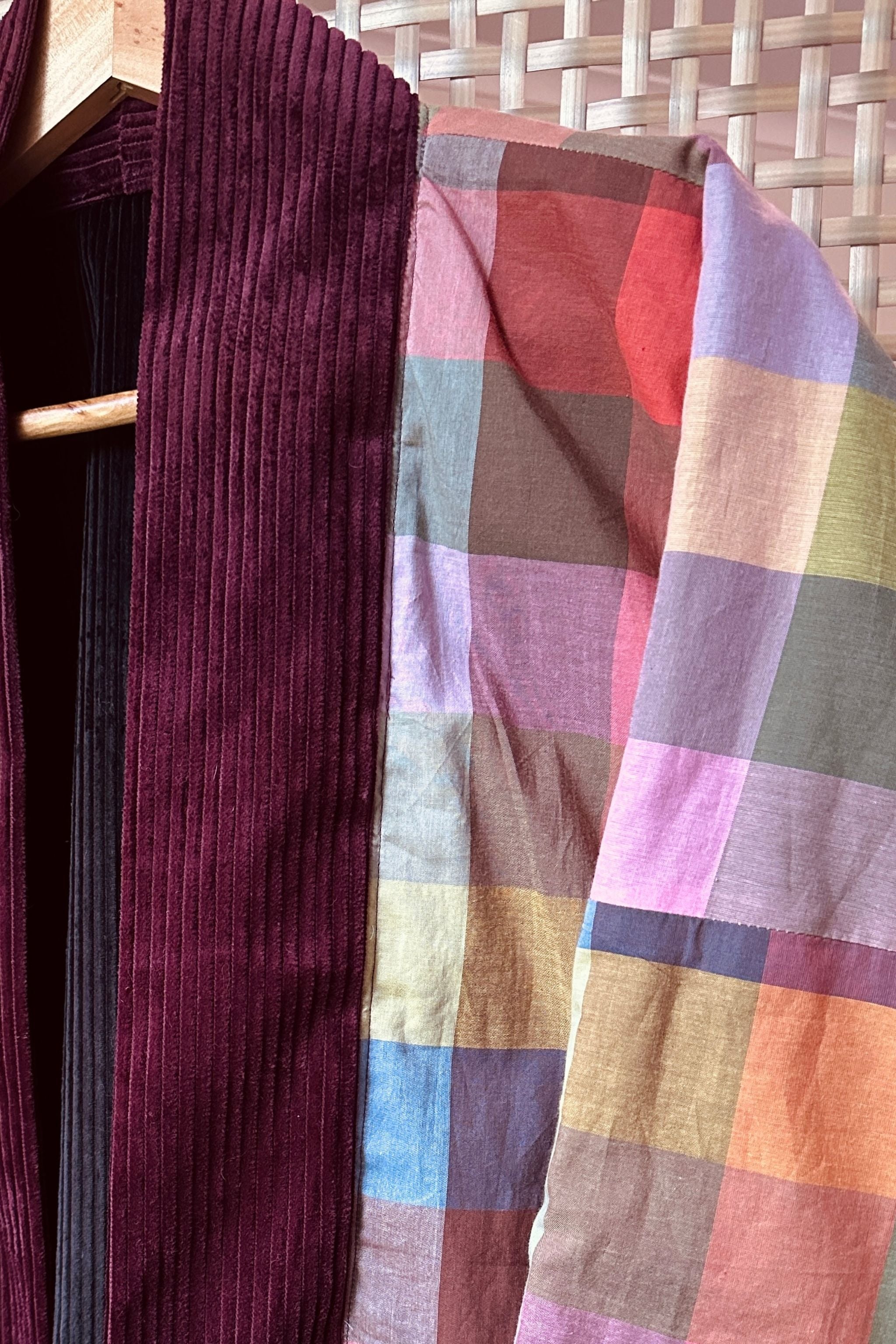Reversible Cord Jacket - rainbow organic cotton lining