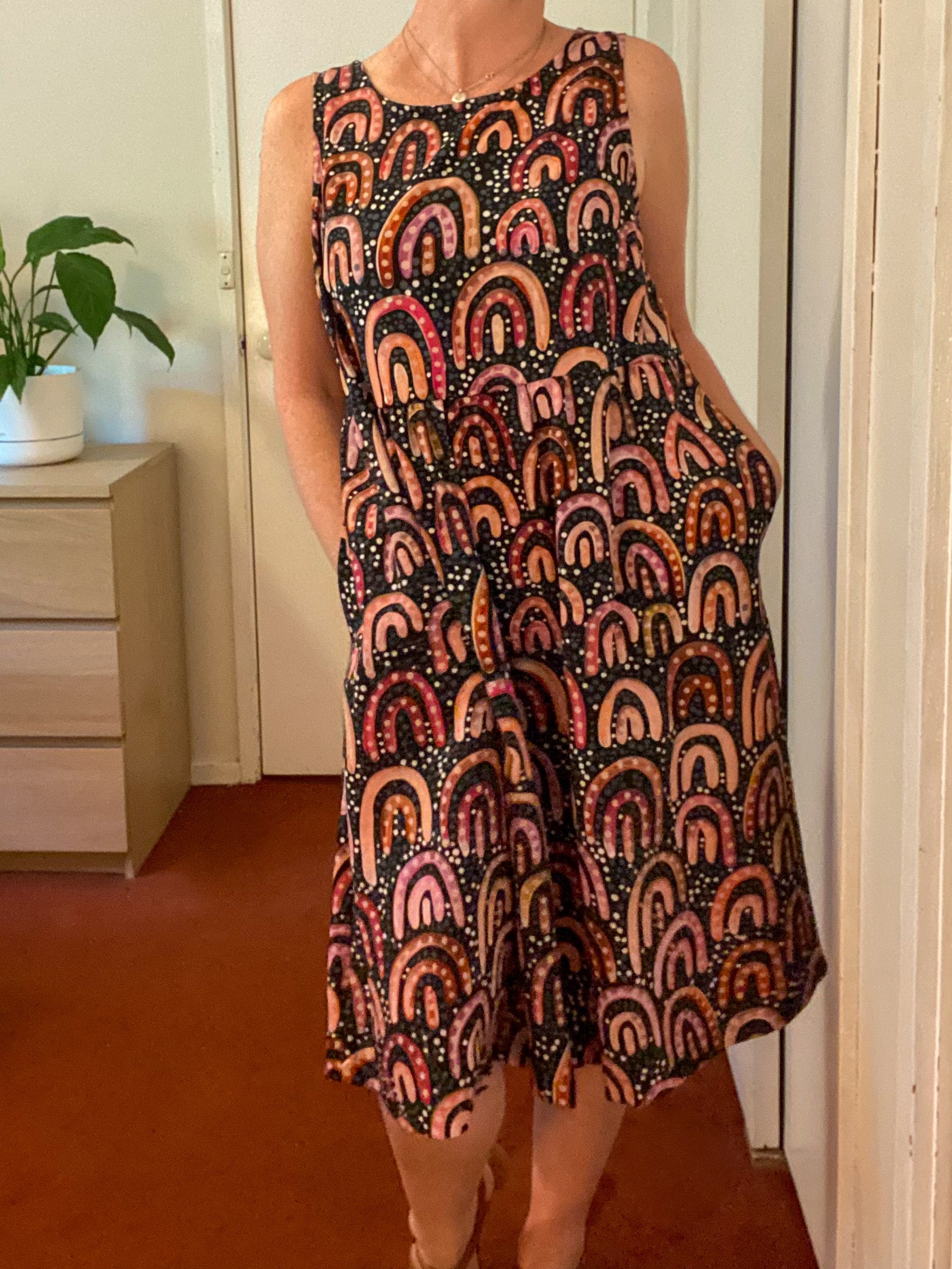 Organic Tencel/Linen Everyday Dress - Holly Sanders print