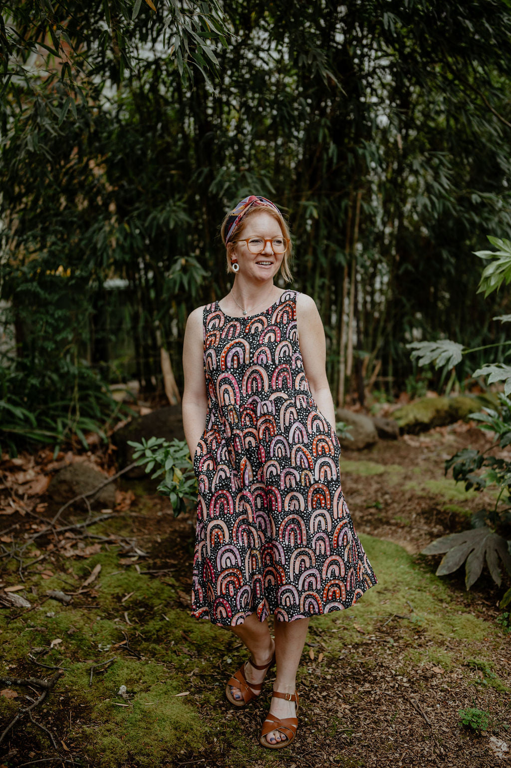 Organic Tencel/Linen Everyday Dress - Holly Sanders print