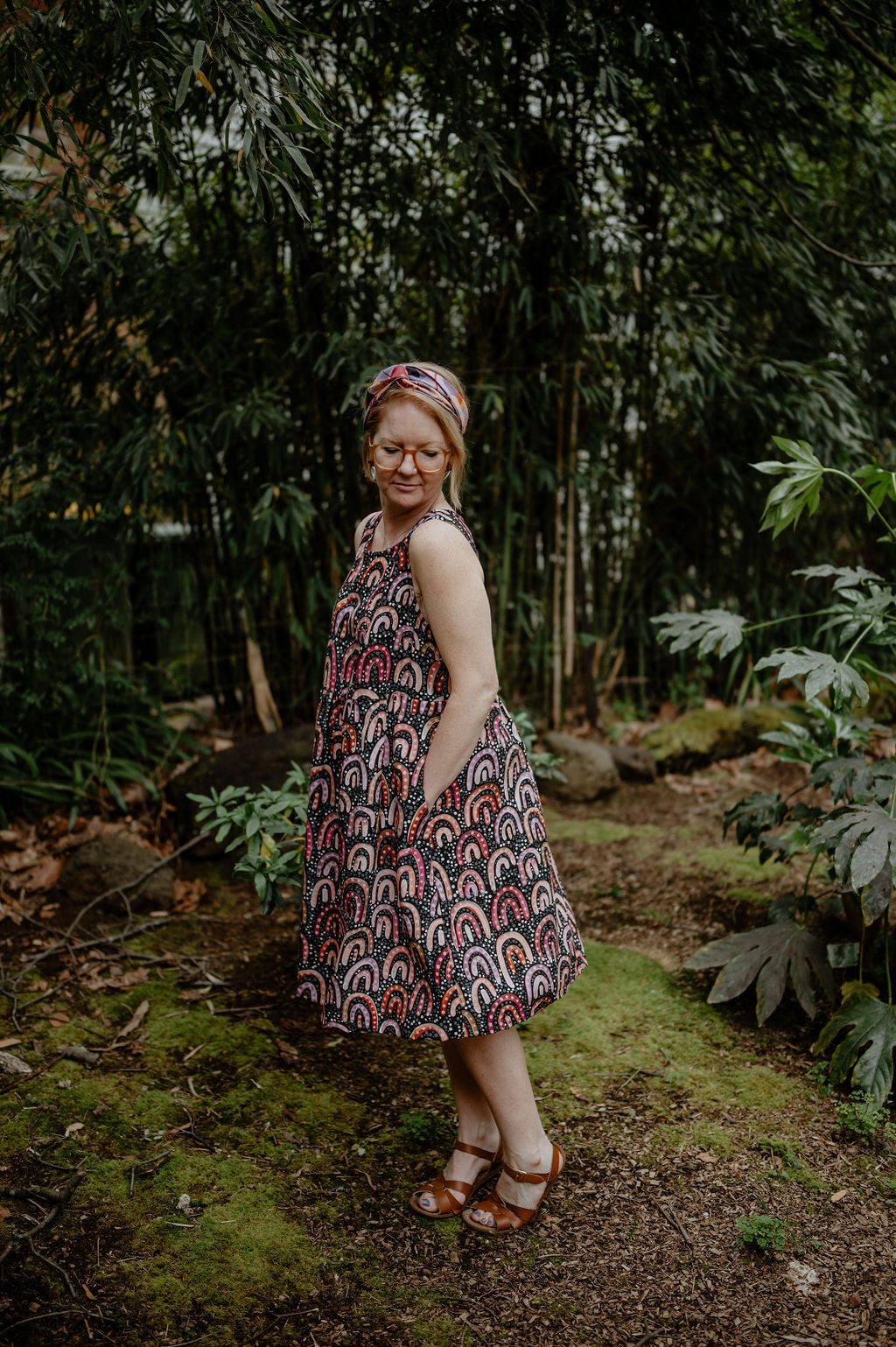 Organic Tencel/Linen Everyday Dress - Holly Sanders print